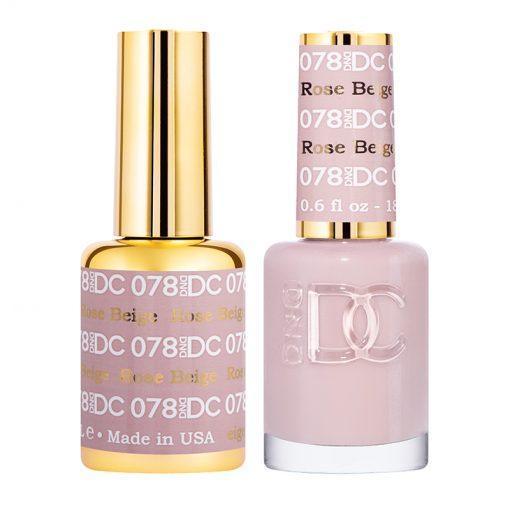  DND DC Gel Nail Polish Duo - 078 Rose Beige by DND DC sold by DTK Nail Supply