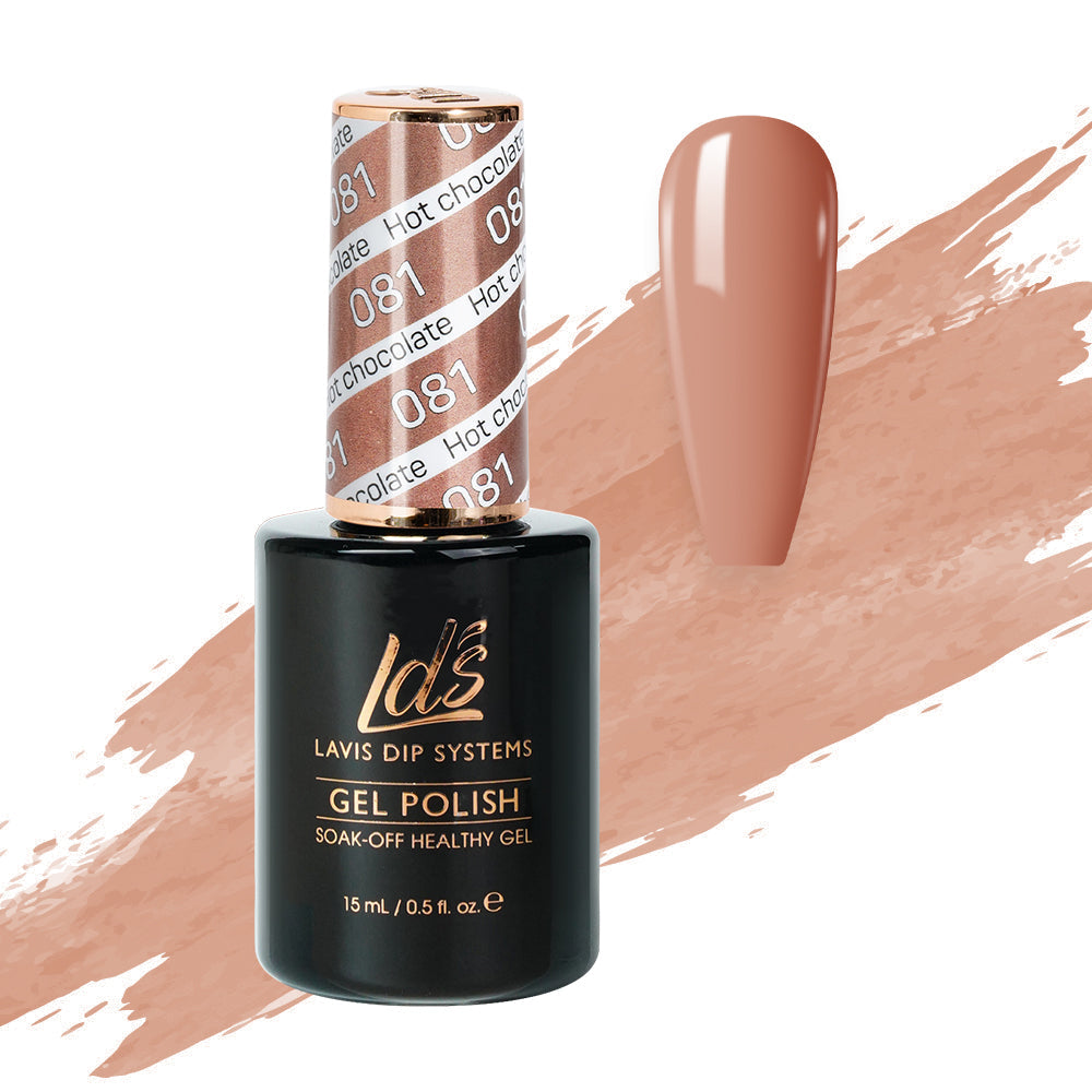  LDS Hema Free Gel Polish 081 - Hot Chocolate by LDS HEMA FREE GEL POLISH sold by DTK Nail Supply
