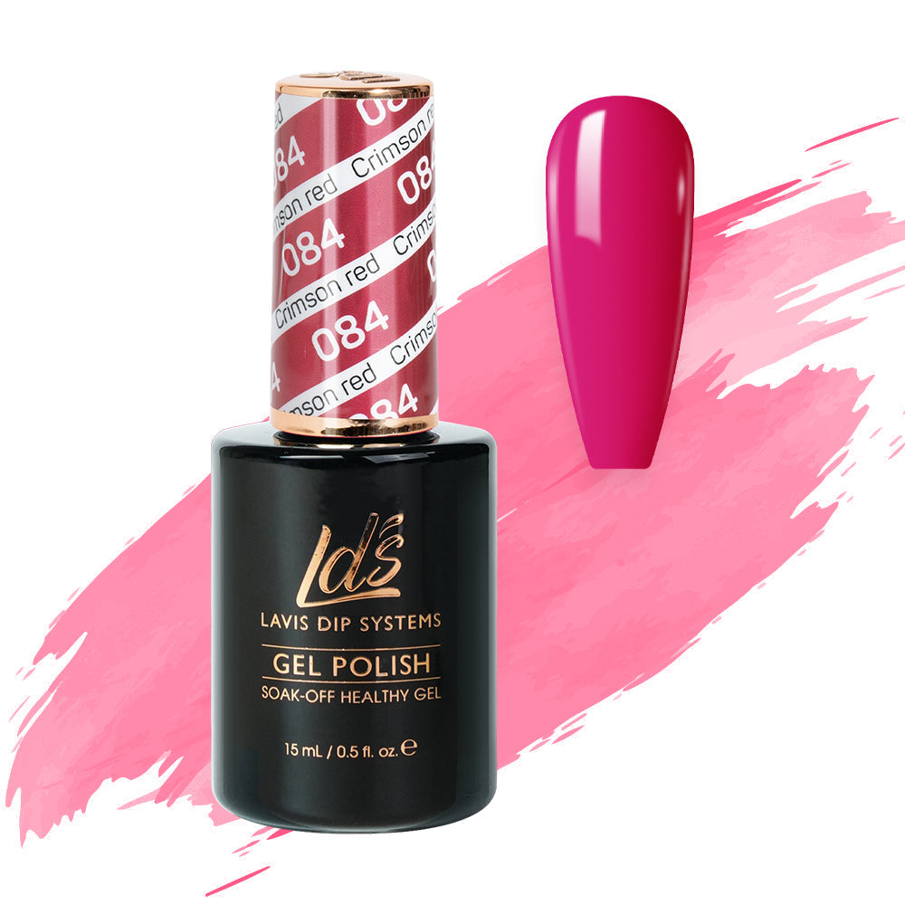  LDS Hema Free Gel Polish 084 - Crimson Red by LDS HEMA FREE GEL POLISH sold by DTK Nail Supply