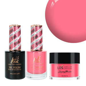  LDS 3 in 1 - 086 Lotus Flower - Dip, Gel & Lacquer Matching by LDS sold by DTK Nail Supply