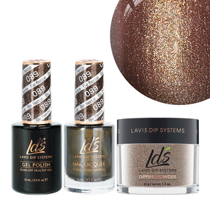  LDS 3 in 1 - 089 Be Fierce - Dip, Gel & Lacquer Matching by LDS sold by DTK Nail Supply