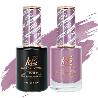  LDS Gel Nail Polish Duo - 090 Purple Colors - Loyally, Lilac by LDS sold by DTK Nail Supply
