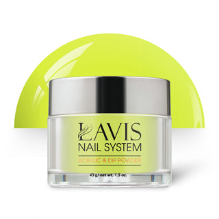  Lavis Acrylic Powder - 090 Neon Banana - Yellow, Green, Neon Colors by LAVIS NAILS sold by DTK Nail Supply
