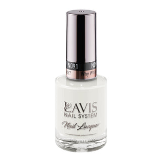  LAVIS Nail Lacquer - 091 Why White? - 0.5oz by LAVIS NAILS sold by DTK Nail Supply