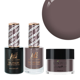  LDS 3 in 1 - 091 Intentional - Dip, Gel & Lacquer Matching by LDS sold by DTK Nail Supply