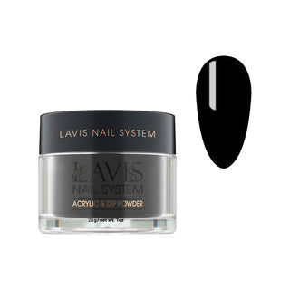  Lavis Acrylic Powder - 092 Downtime - Black Colors by LAVIS NAILS sold by DTK Nail Supply