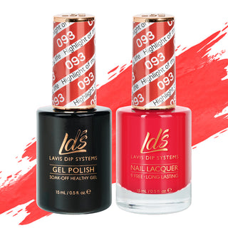  LDS Gel Nail Polish Duo - 093 Red Colors - Highlight Of My Life by LDS sold by DTK Nail Supply