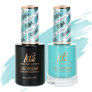  LDS Gel Nail Polish Duo - 094 Blue, Mint Colors - Refresh by LDS sold by DTK Nail Supply