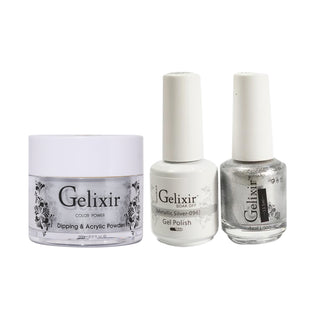 Gelixir 3 in 1 - 096 Metallic Silver - Acrylic & Dip Powder, Gel & Lacquer by Gelixir sold by DTK Nail Supply