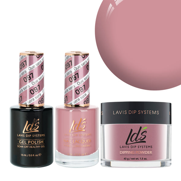  LDS 3 in 1 - 097 Que Sera Sera - Dip, Gel & Lacquer Matching by LDS sold by DTK Nail Supply