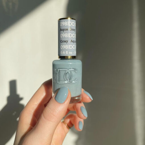 DND DC Nail Lacquer - 098 Gray Colors - Aqua Gray by DND DC sold by DTK Nail Supply