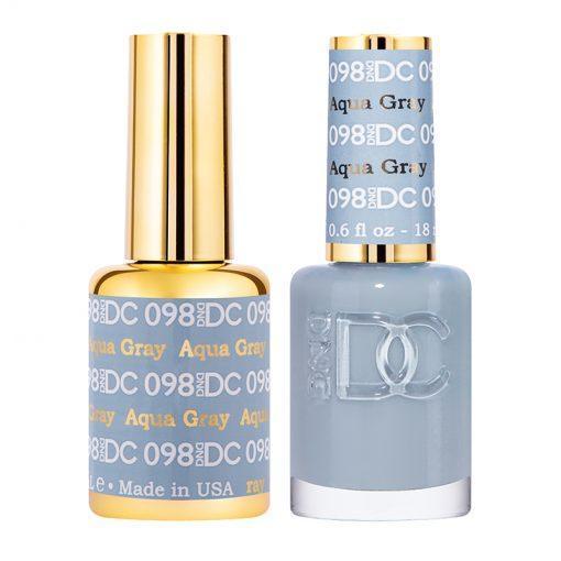  DND DC Gel Nail Polish Duo - 098 Aqua Gray by DND DC sold by DTK Nail Supply