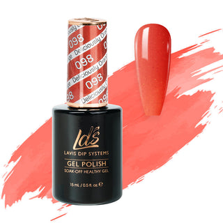  LDS Gel Polish 098 - Glitter, Orange Colors - Deliciously Orange by LDS sold by DTK Nail Supply