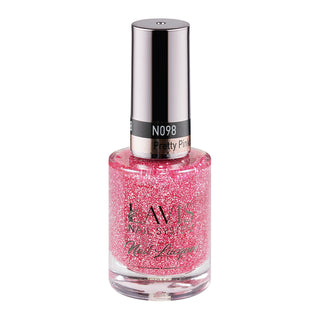  LAVIS Nail Lacquer - 098 Pretty Pink Glitter - 0.5oz by LAVIS NAILS sold by DTK Nail Supply