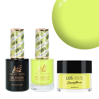 LDS 3 in 1 - 099 Pale Yellow - Dip, Gel & Lacquer Matching by LDS sold by DTK Nail Supply