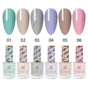  LDS Healthy Nail Lacquer Set (6 colors): 001 to 006 by LDS sold by DTK Nail Supply