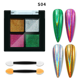  Box 4-in-1 Iridescent Nail Laser Powder 4G06 by Chrome sold by DTK Nail Supply