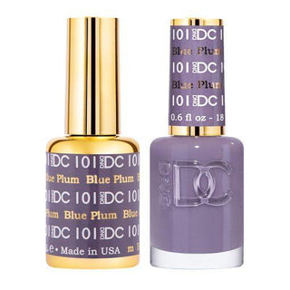  DND DC Gel Nail Polish Duo - 101 Purple, Gray Colors - Blue Plum by DND DC sold by DTK Nail Supply