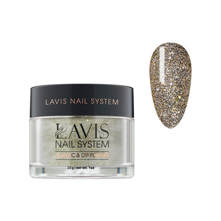  Lavis Acrylic Powder - 101 Lucky Charm - Gold, Glitter Colors by LAVIS NAILS sold by DTK Nail Supply