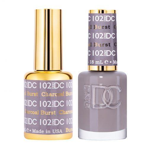  DND DC Gel Nail Polish Duo - 102 Charcoal Burnt by DND DC sold by DTK Nail Supply