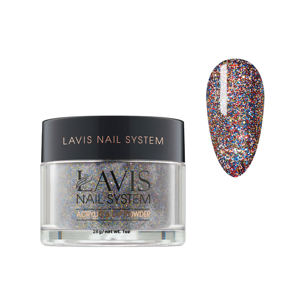 Lavis Acrylic Powder - 102 Kaleidoscope by LAVIS NAILS sold by DTK Nail Supply