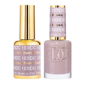 DND DC Gel Nail Polish Duo - 103 Bamboo Brown by DND DC sold by DTK Nail Supply