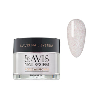  Lavis Acrylic Powder - 103 Taste of Glitter - White, Glitter Colors by LAVIS NAILS sold by DTK Nail Supply