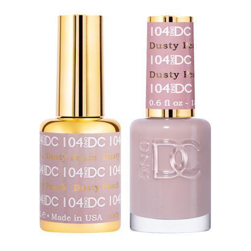  DND DC Gel Nail Polish Duo - 104 Dusty Peach by DND DC sold by DTK Nail Supply