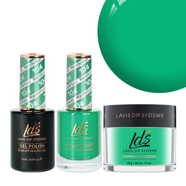  LDS 3 in 1 - 104 Wanderlust - Dip, Gel & Lacquer Matching by LDS sold by DTK Nail Supply