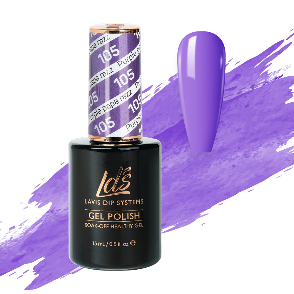  LDS Hema Free Gel Polish 105 - Purple Papa Razzi by LDS HEMA FREE GEL POLISH sold by DTK Nail Supply