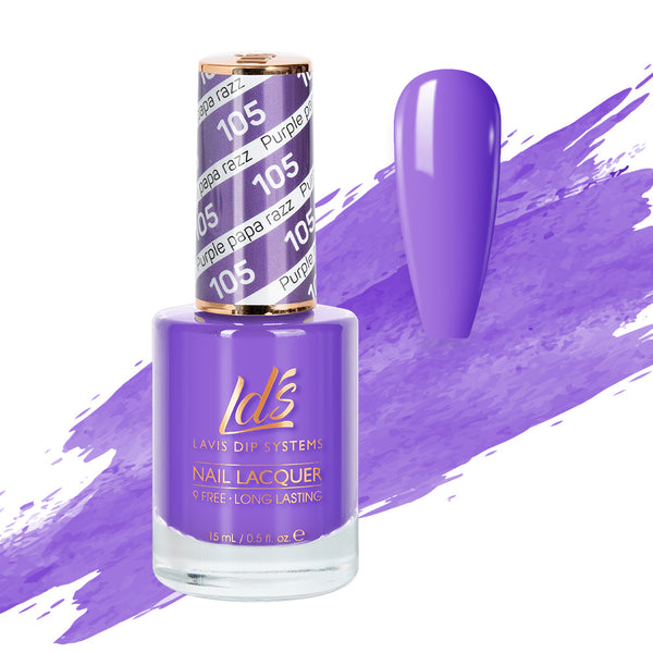  LDS Nail Lacquer - 105 Purple Papa Razzi by LDS sold by DTK Nail Supply