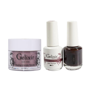  Gelixir 3 in 1 - 107 Romantic Gold Red - Acrylic & Dip Powder, Gel & Lacquer by Gelixir sold by DTK Nail Supply