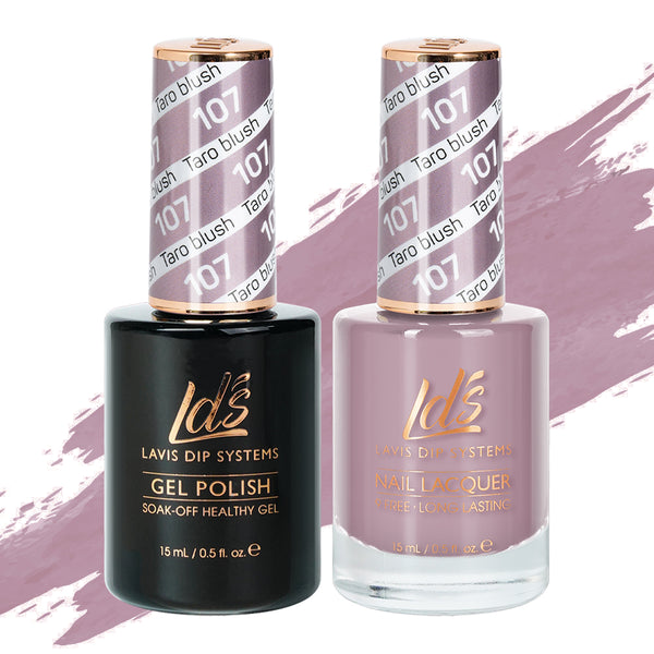 LDS Gel Nail Polish Duo - 107 Taro Blush by LDS sold by DTK Nail Supply