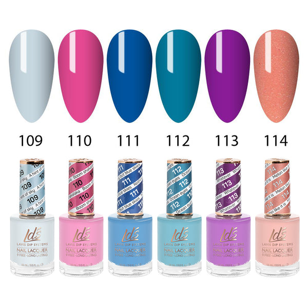  LDS Healthy Nail Lacquer Set (6 colors): 109 to 114 by LDS sold by DTK Nail Supply