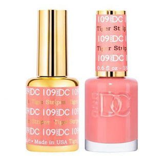  DND DC Gel Nail Polish Duo - 109 Coral Colors - Tiger Stripes by DND DC sold by DTK Nail Supply
