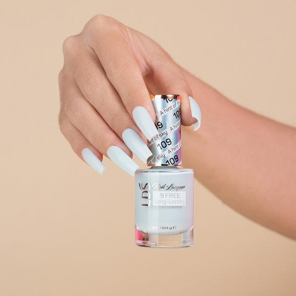  LDS Nail Lacquer - 109 A Hint Of Sky by LDS sold by DTK Nail Supply