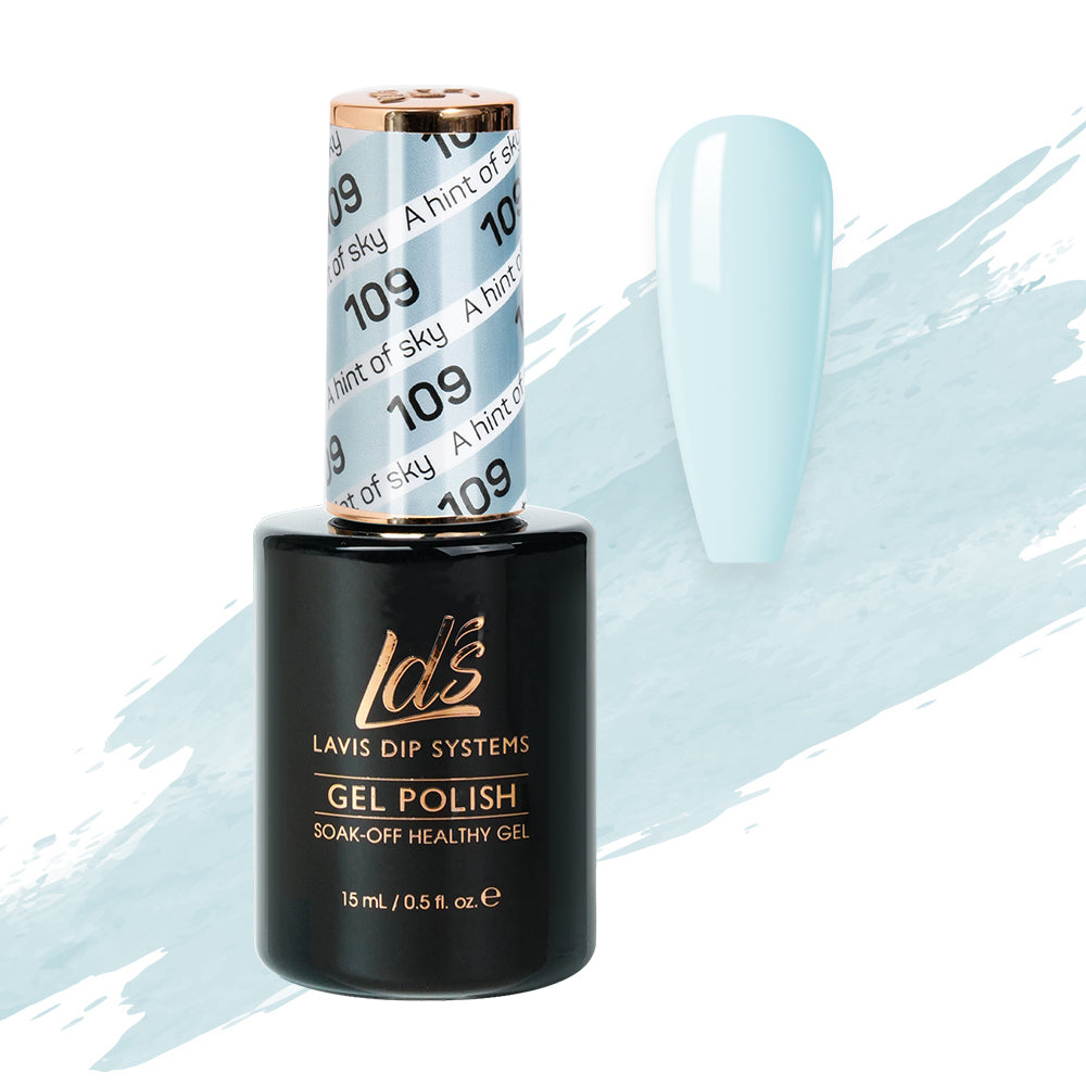  LDS Hema Free Gel Polish 109 - A Hint Of Sky by LDS HEMA FREE GEL POLISH sold by DTK Nail Supply