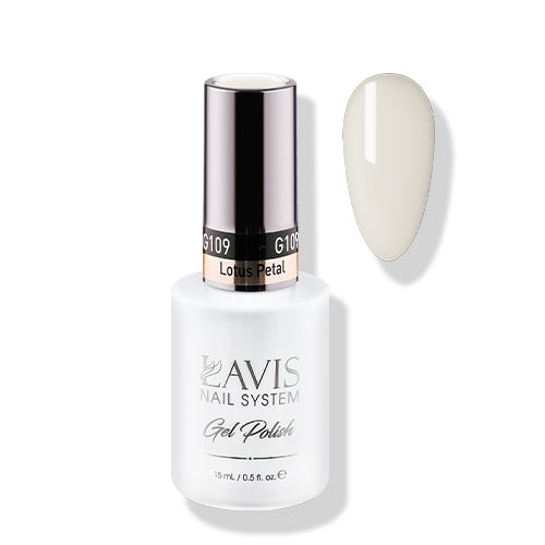 Lavis Gel Polish 109 - White Colors - Lotus Petal by LAVIS NAILS sold by DTK Nail Supply