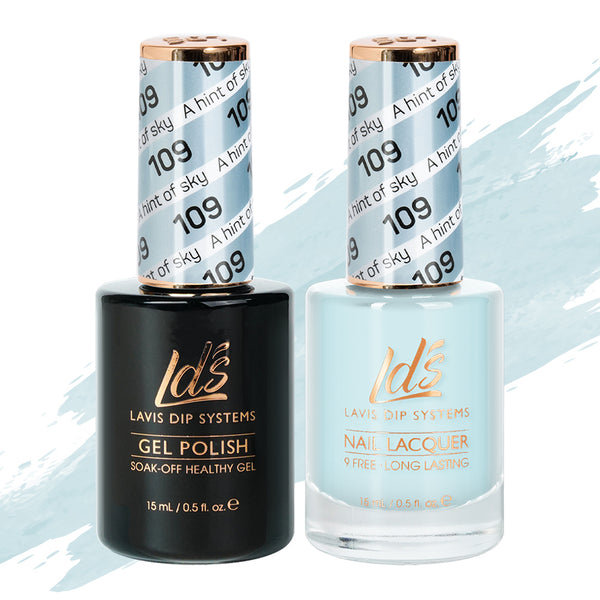 LDS Gel Nail Polish Duo - 109 A Hint Of Sky by LDS sold by DTK Nail Supply