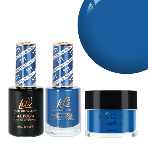  LDS 3 in 1 - 111 Nothing But Blue Skies - Dip, Gel & Lacquer Matching by LDS sold by DTK Nail Supply