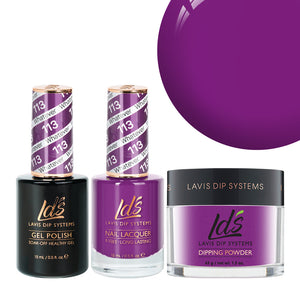  LDS 3 in 1 - 113 Whatever - Dip, Gel & Lacquer Matching by LDS sold by DTK Nail Supply