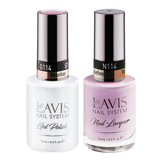 Lavis Gel Nail Polish Duo - 114 Vintage Rose Colors - Rosebay by LAVIS NAILS sold by DTK Nail Supply