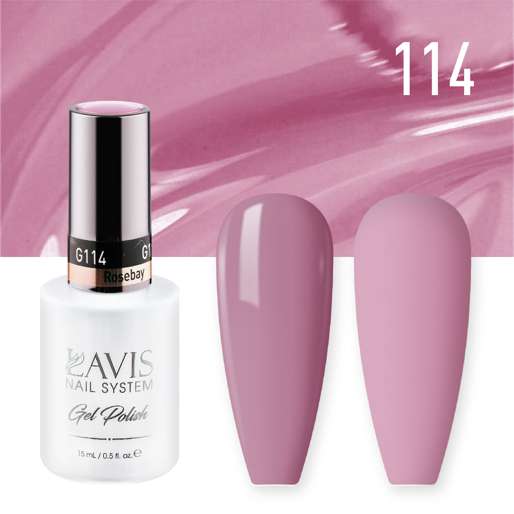 Lavis Gel Polish 114 - Vintage Rose Colors - Rosebay by LAVIS NAILS sold by DTK Nail Supply