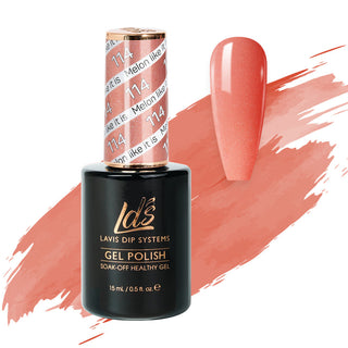 LDS Gel Polish 114 - Coral Colors - Melon Like It Is by LDS sold by DTK Nail Supply