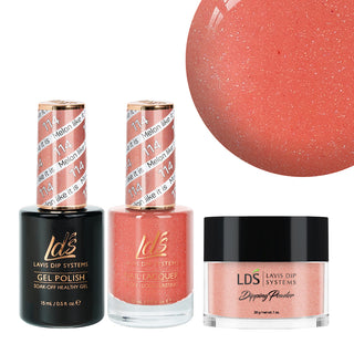  LDS 3 in 1 - 114 Melon Like It Is - Dip, Gel & Lacquer Matching by LDS sold by DTK Nail Supply