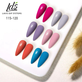  LDS Healthy Gel & Matching Lacquer Starter Kit: 115, 116, 117, 118, 119, 120, Base,Top & Strengthener by LDS sold by DTK Nail Supply