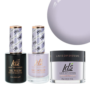  LDS 3 in 1 - 116 Coal Hearted - Dip, Gel & Lacquer Matching by LDS sold by DTK Nail Supply