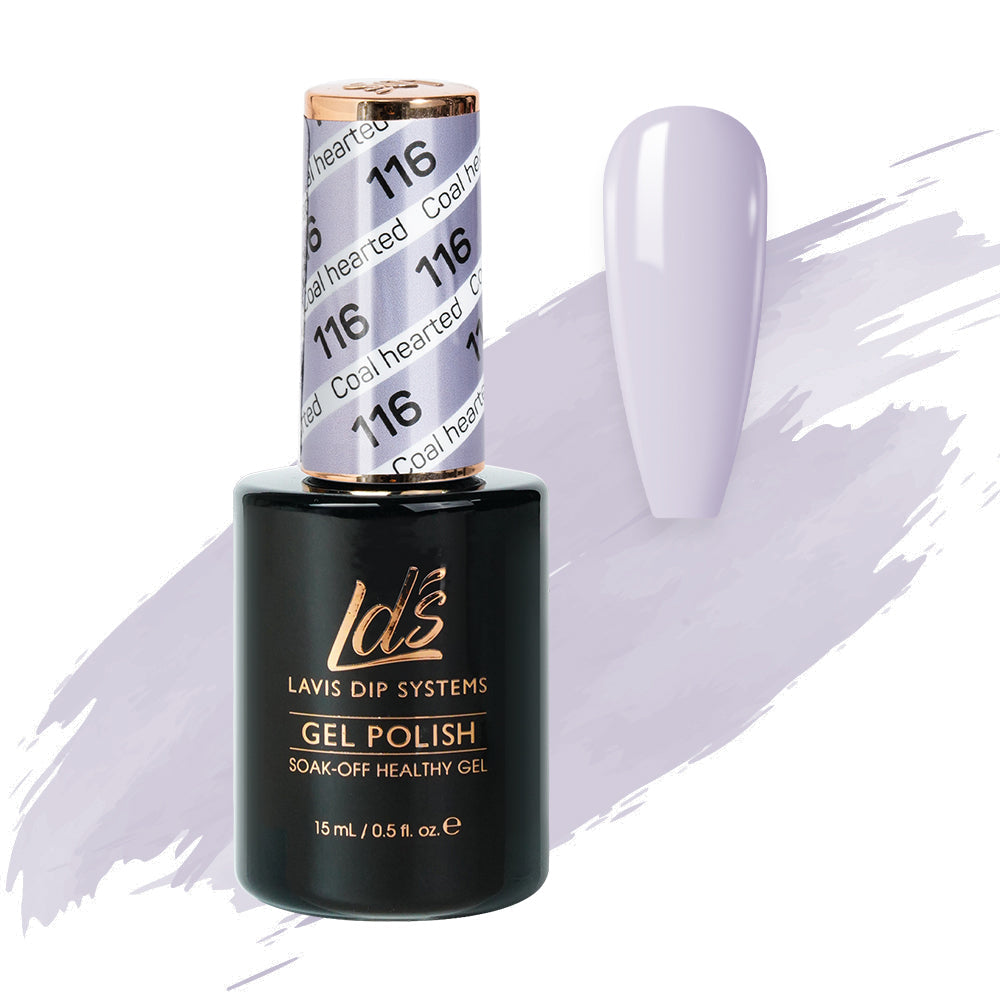  LDS Hema Free Gel Polish 116 - Coal Hearted by LDS HEMA FREE GEL POLISH sold by DTK Nail Supply