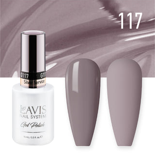  Lavis Gel Polish 117 - Gray Colors - Silver Service by LAVIS NAILS sold by DTK Nail Supply