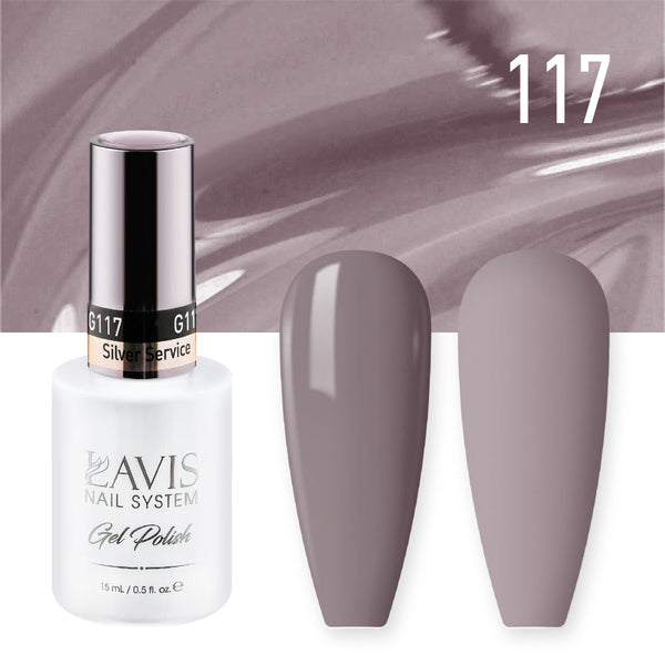 Lavis Gel Polish 117 - Gray Colors - Silver Service by LAVIS NAILS sold by DTK Nail Supply